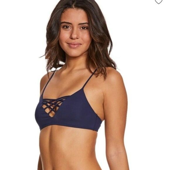 L*Space Womens Size Medium Sensual Solid Jaime Bikini Top - Picture 3 of 8